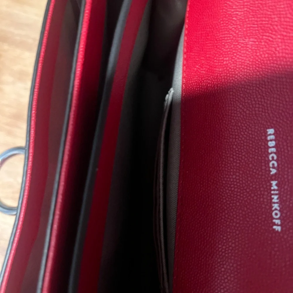 NWOT~Rebecca Minkoff Red Shoulder / Crossbody Bag - Picture 4 of 13